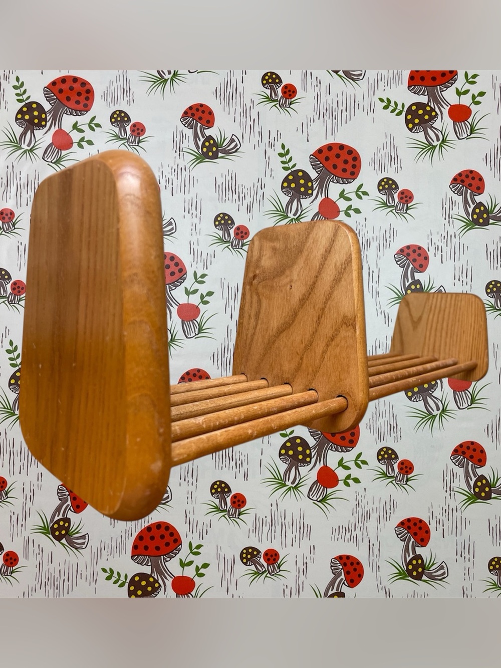 Vintage Adjustable Book Rack Adjustable Shelf MCM